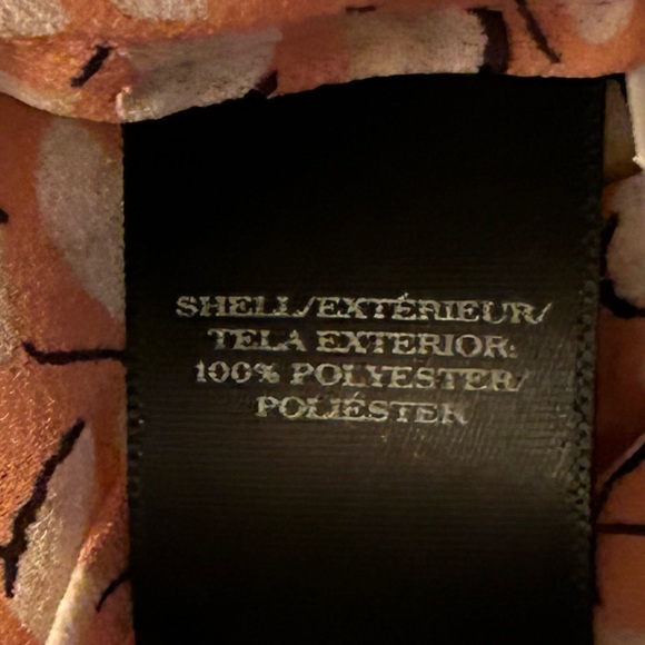 Ann Taylor semi sheer ginkgo leaf blouse cream/black Sz XL - Picture 11 of 13